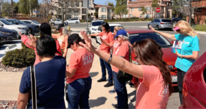 Vicky leading a SoCal Sidewalk team in Prayer at the abortion center
